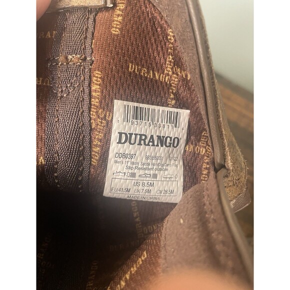 Durango DDB0397 Men’s 8.5M Western Boots Digi Camo Flag Square Toe Brown - Picture 6 of 9